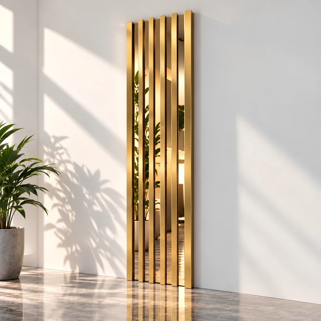 Fluted Pannel Stainless Steel - Modern Wall and Panel Accent