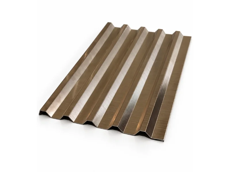Stainless Steel fluted pannel Profiles - Anti-Slip Edge Protection