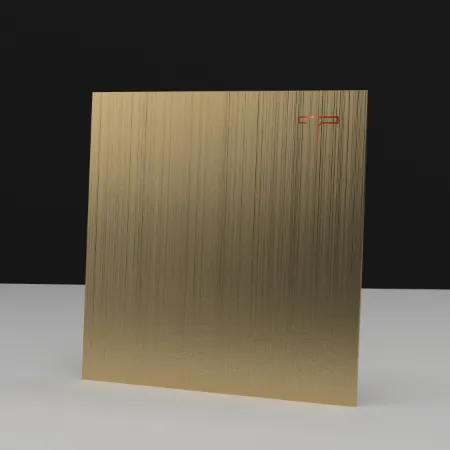 Brushed silver hairline finish stainless decorative sheet for a modern and subtle wall cladding appearance