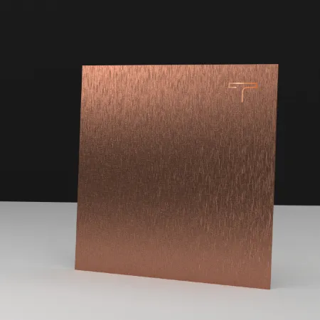 Decorative Stainless steel sheet with rose gold finish for minimalistic, architectural designs