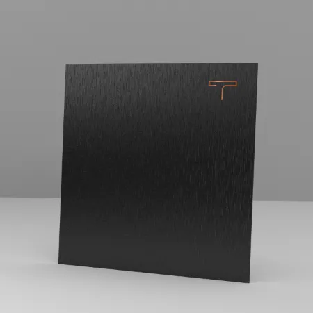 Durable decorative sheeting with a black satin finish