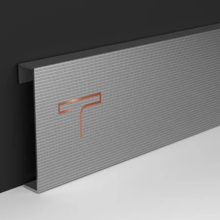 Silver straightline groove Skirting profile for premium skirting solutions