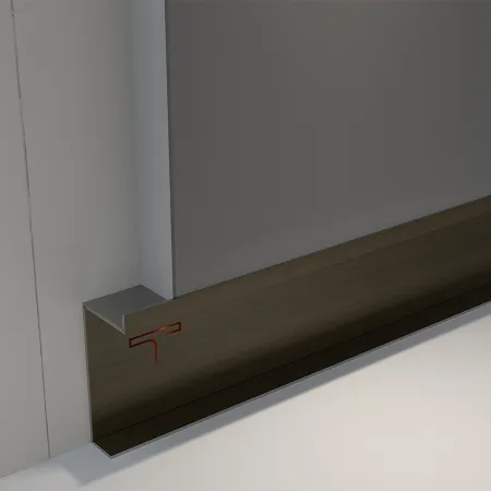 Skirting profiles with PVD patti for a clean and professional look