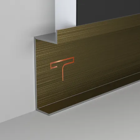 A durable PVD patti on skirting profiles for high-traffic areas
