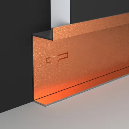 Skirting profiles with PVD patti for a seamless finish