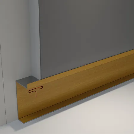 Premium gold hairline skirting board profiles
