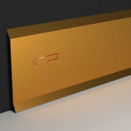 Stylish skirting profiles for modern wall accents