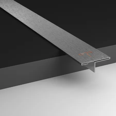 Stainless Steel T Patti for Tiles in Straight Line Design, ideal for Floor Transitions