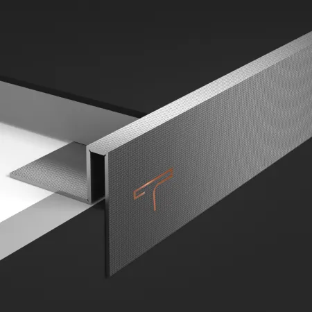Stainless Steel Trim with straight line pattern, great for tile borders