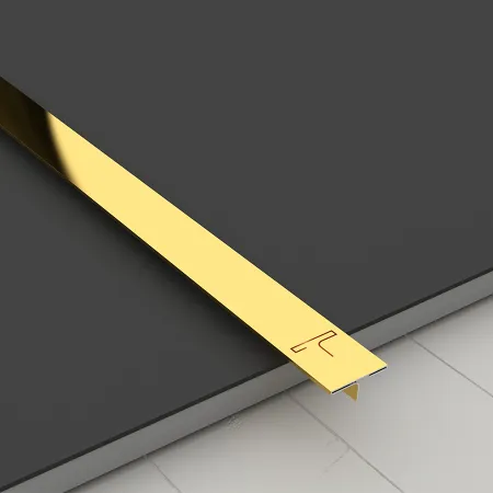 T-profile, stainless steel for stylish flooring joints