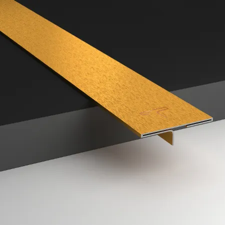 Polished gold satin T-Patti for a contemporary flooring look