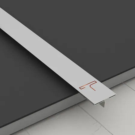 High-gloss mirror-finish T1 T profile in silver