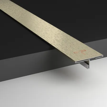 Stainless steel t profile, also t patti, for a finishing touch