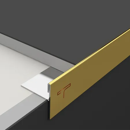 Durable SS T-profile with silver mesh finish for wall accents