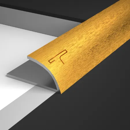 Metal trim used for smooth floor tile junctions