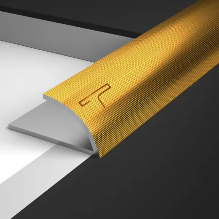 Polished metal edging for modern tile designs