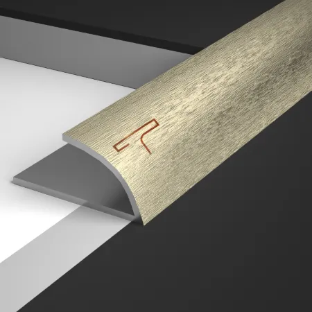 Clean tile transition using metal T-edge trim