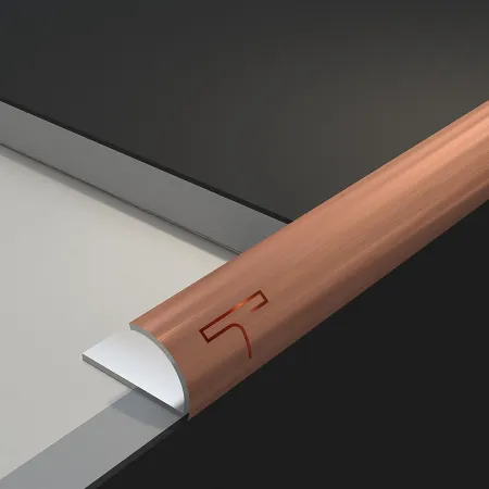 Metal edging used between tile and laminate