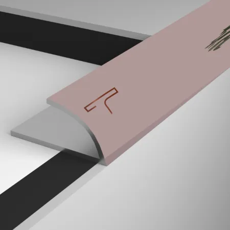 Smooth metal transition strip for tiles